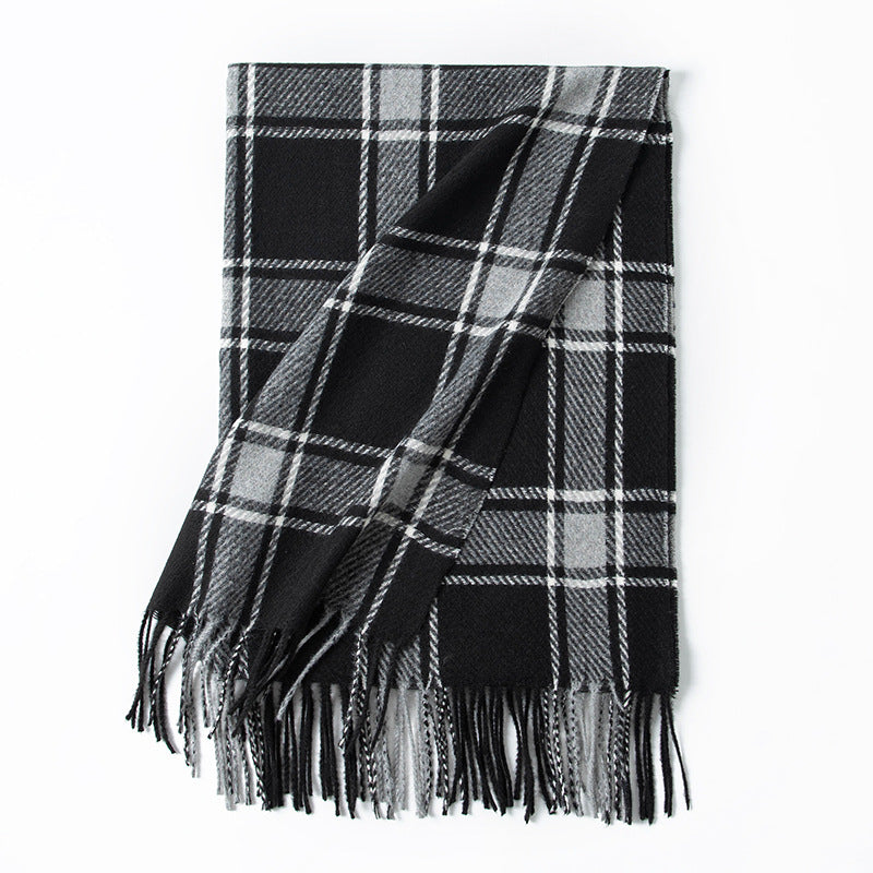 Plaid Korean Style Simple Warm Shawl Scarfs