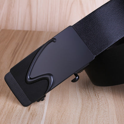 Men's Leather Toothless Automatic Buckle Waist Seal Belts