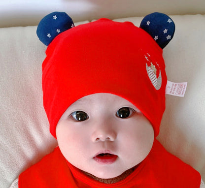 Cartoon Bear Hat Thin Cotton Born Beanie Kids' Headwear