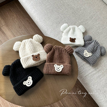 Children's Woolen Boy Knitted Hat Korean Winter Kids' Headwear