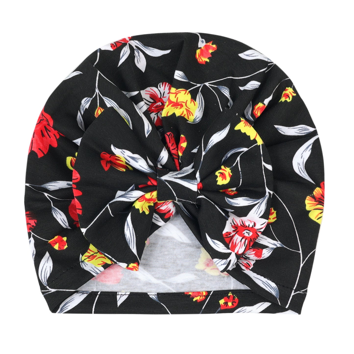 Floral Bow Beanie Windproof Warm Donut Kids' Headwear