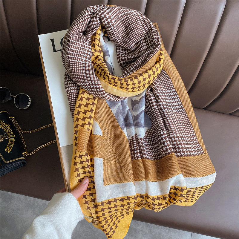 Women's Autumn Shawl Outer Match Fashion Cotton Linen Scarfs