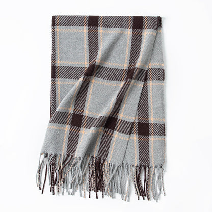 Plaid Korean Style Simple Warm Shawl Scarfs