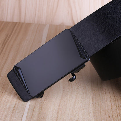 Men's Leather Toothless Automatic Buckle Waist Seal Belts