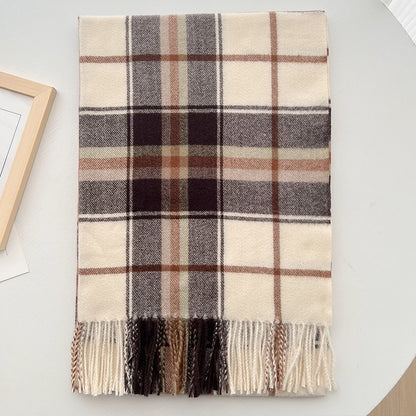 Atmosphere Plaid Korean Winter Warm British Scarfs