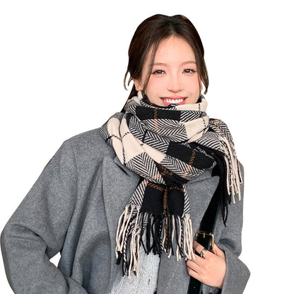 Women's Winter Classic Plaid Casual Fashion Shawl Scarfs