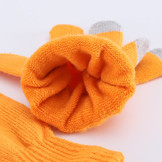 Touch Screen Candy Color Knitted Outdoor Office Gloves