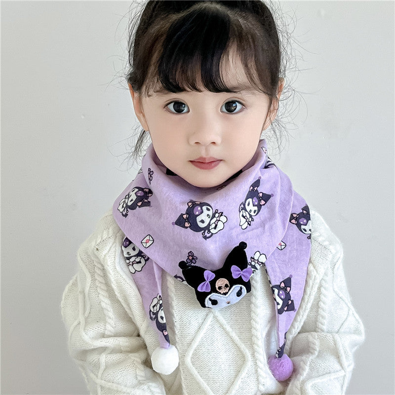 Children's Towel Color Polka Dot Pattern Double Scarfs