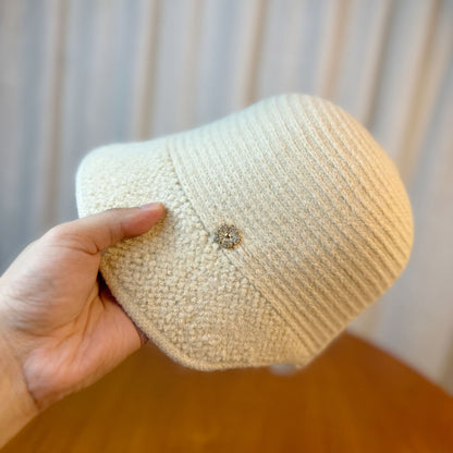 Women's Wool Bucket Hat Irregular Small Casual Hats & Caps