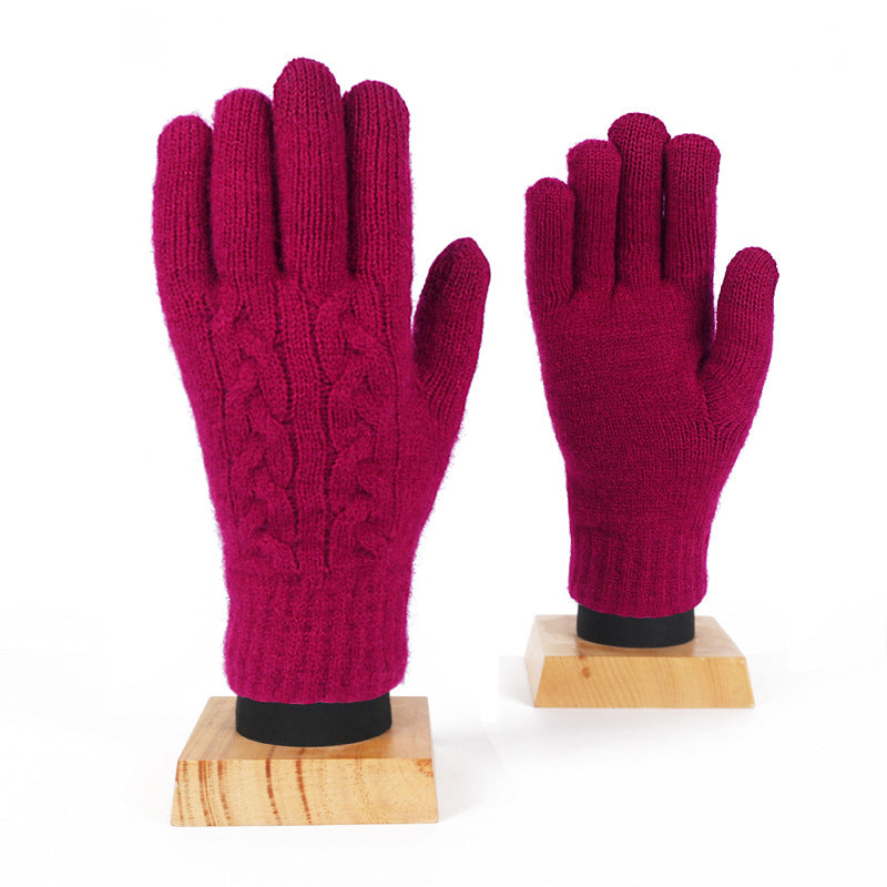 Women's & Men's Winter Warm Touch Screen Knitted Wool Gloves