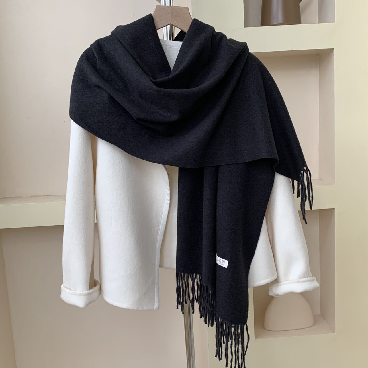 Women's & Men's Standard Artificial Cashmere Pure Color Warm Scarfs