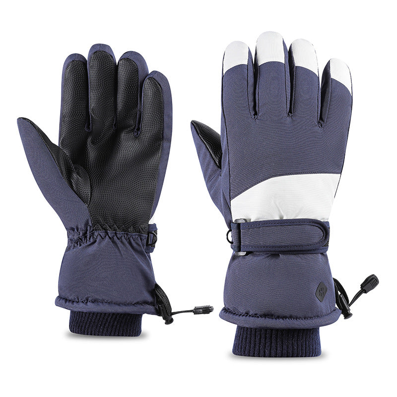 Winter Waterproof Ski Warm Thickening Five-finger Gloves