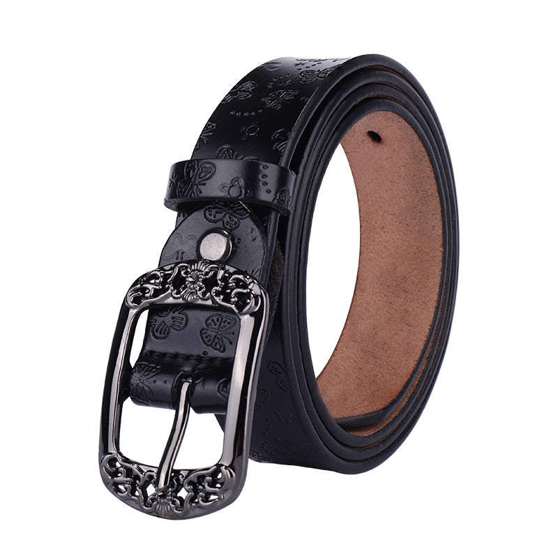 Women's Fashion Decoration With Jeans High-grade Black Belts