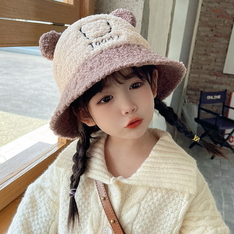 Children's Bucket Hat Cute Super Bear Faux Kids' Headwear