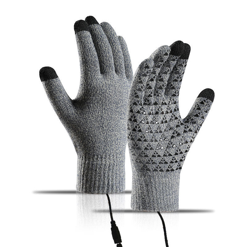 Heating Knitted Winter Warm Touch Screen Gloves