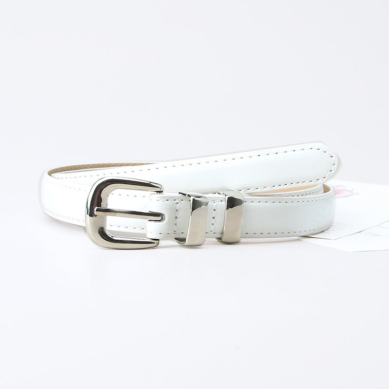 Women's Korean Style Versatile Alloy Thin Candy Color Belts