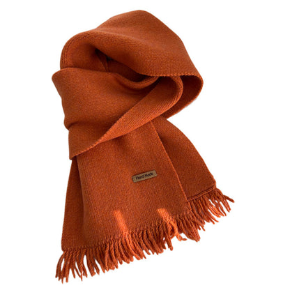 Women's Winter Versatile Solid Color Cashmere Narrow Scarfs