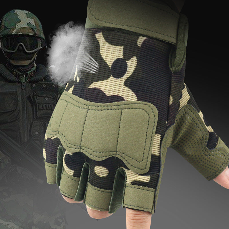 Men's Tactical Seal Half Finger Outdoor Riding Gloves