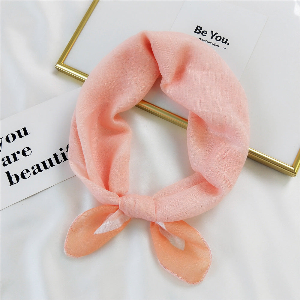 Women's Small Square Towel Silk Summer Fresh Korean Scarfs