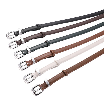 Women's Pin Buckle Cowhide Casual Genuine Leather Belts