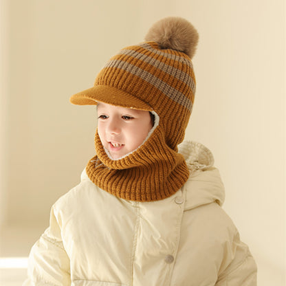 Padded Warm Keeping Woolen Fashion Ear Protection For Boys Kids' Headwear