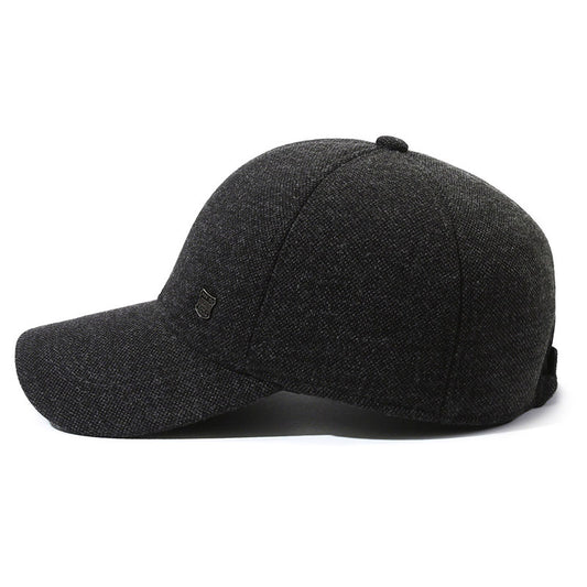 Men's Thickened Earflaps Warm Peaked Outdoor Woolen Hats & Caps