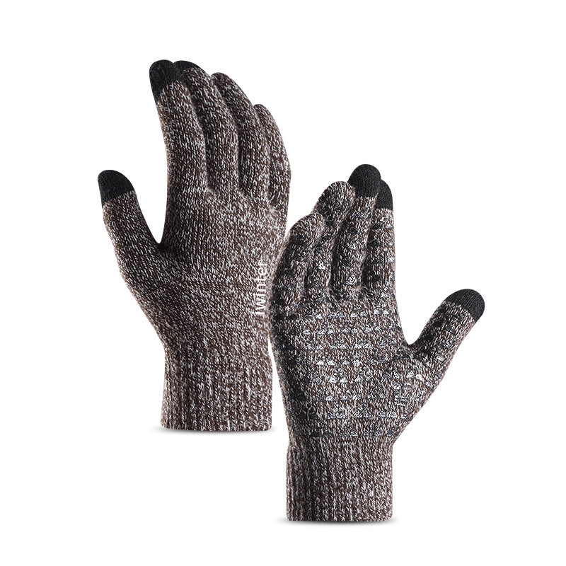 Women's & Men's Knitted Warm Wool Fleece-lined Gloves