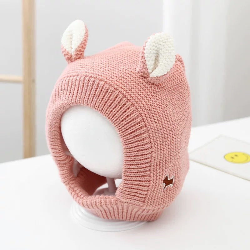 Winter Fleece-lined Thickened Rabbit Ears Ear Protection Boys Knitted Kids' Headwear