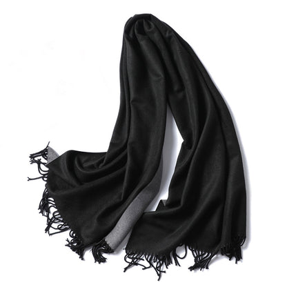 Women's & Men's Cashmere Winter Thickened Warm Double-sided Two-color Scarfs