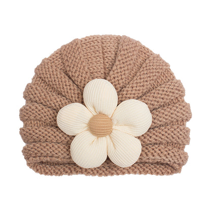 Children's Winter Warm Flower Knitted Hat Multicolor Kids' Headwear