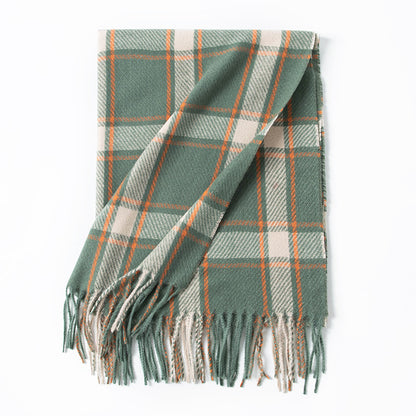 Plaid Korean Style Simple Warm Shawl Scarfs