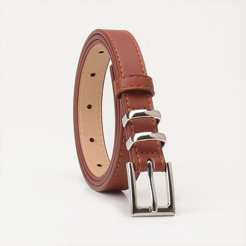 Women's High-grade Square Buckle Imitation Leather Simple Belts