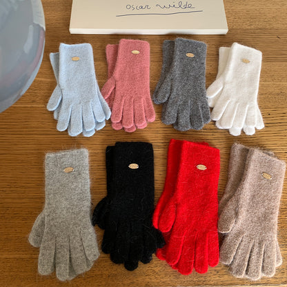 Women's Winter Thermal Good-looking All-inclusive Exposed Touch Gloves