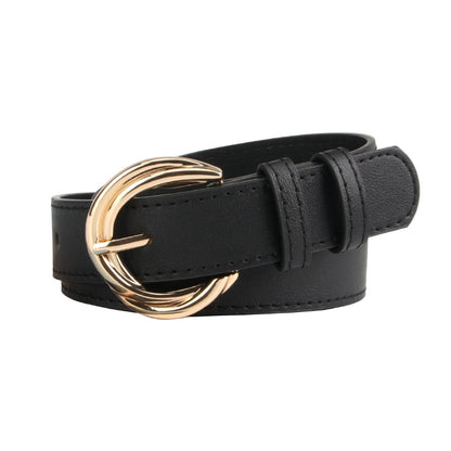 Women's Imitation Leather Pin Buckle Decoration Dress Belts