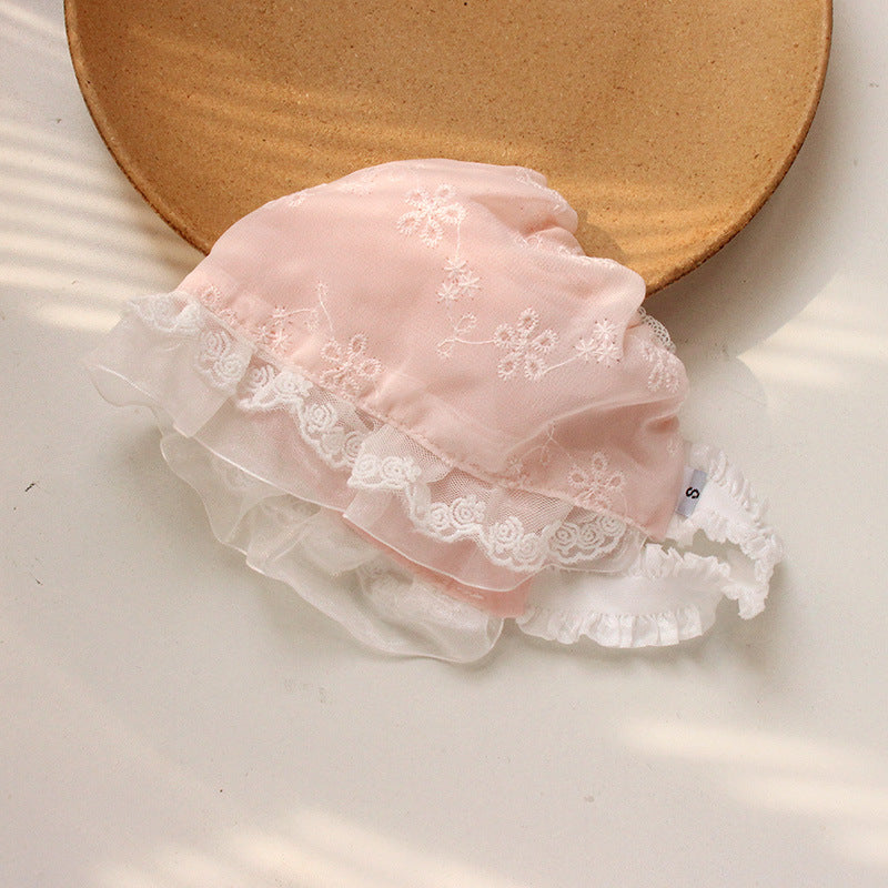 Hat Female Cradle Pure Cotton Hollow Out Kids' Headwear