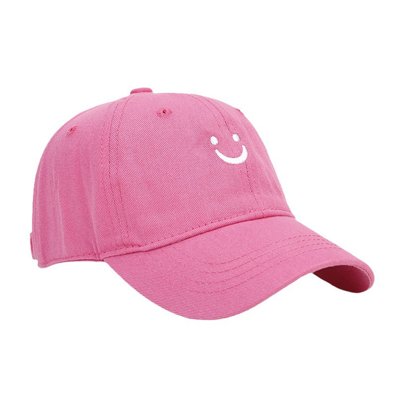 Children's Face Embroidery Soft Peaked Korean Style Kids' Headwear