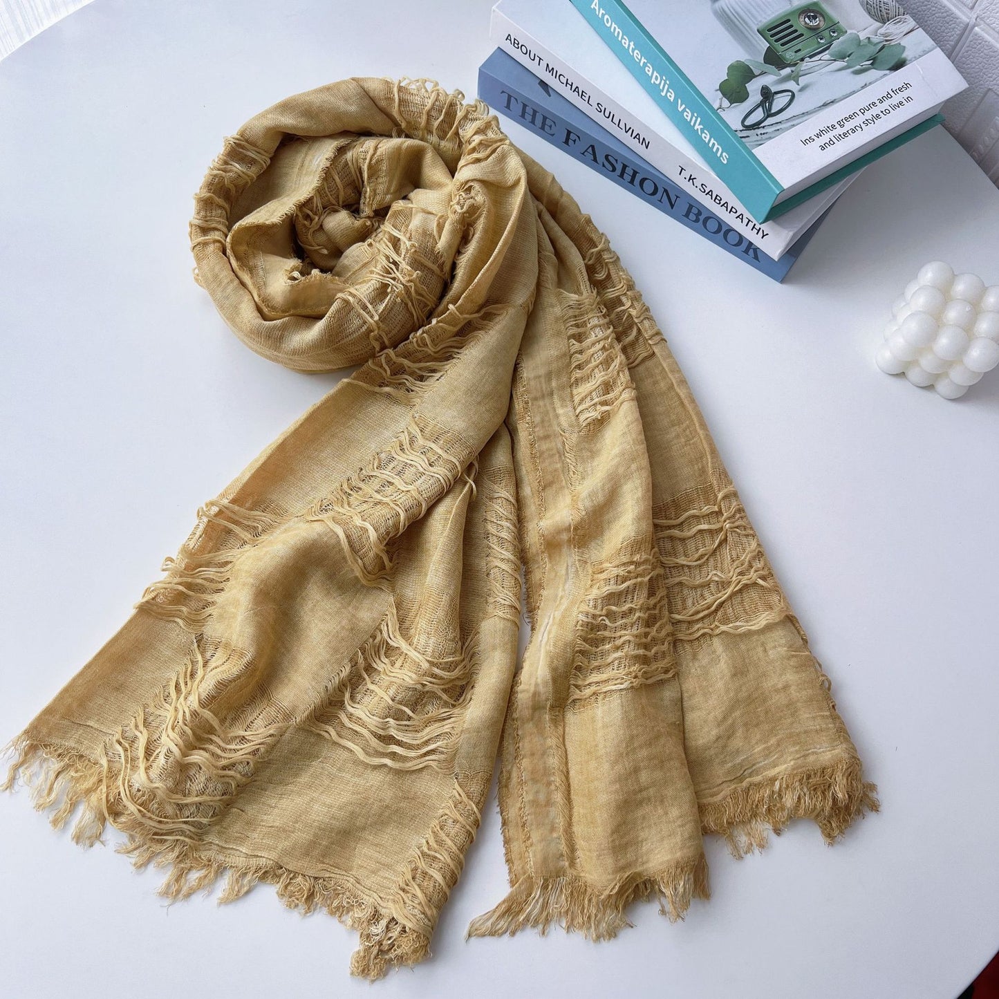 Four Beggar Cotton Linen Shawl Fashionable Scarfs