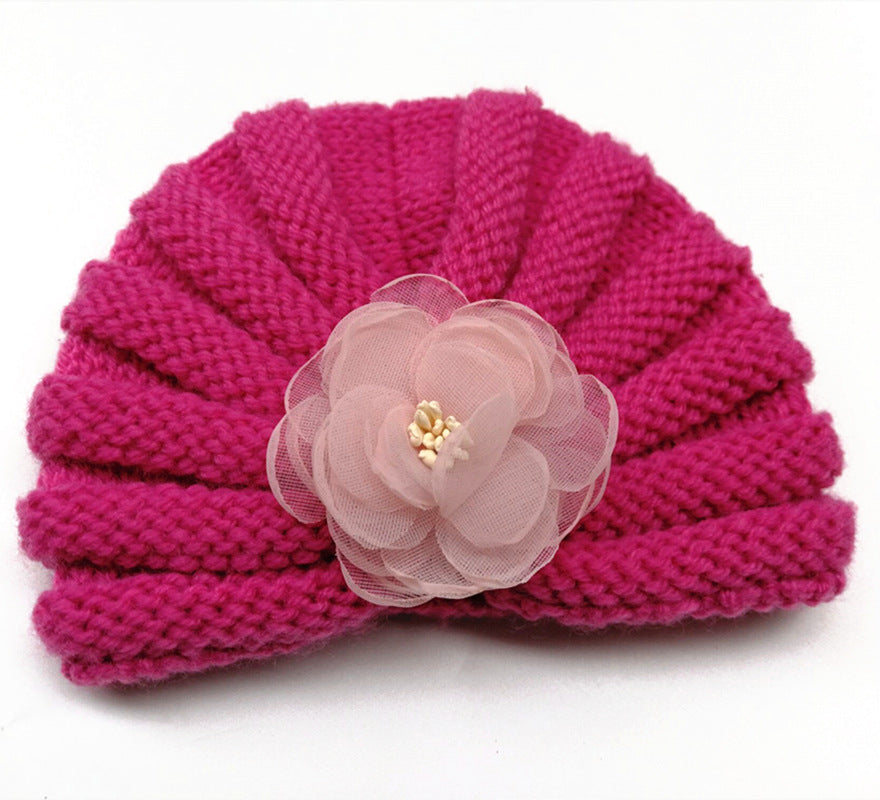 Children's Ethnic Style Hat Handmade Flower Autumn Kids' Headwear