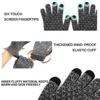 Warm Outdoor Adult Riding Knitted Wool Gloves