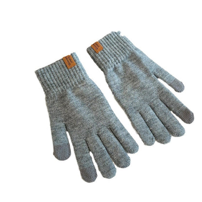 Men's Color Business Wool Keep Warm Winter Fashion Gloves