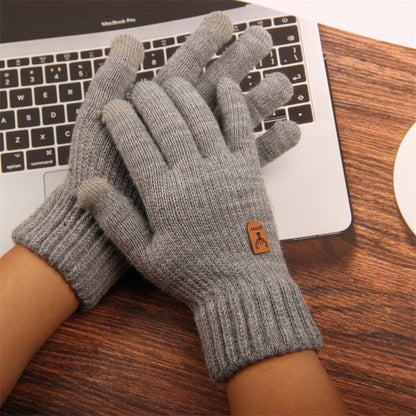 Men's Knitted Knitting Wool Winter Touch Screen Gloves