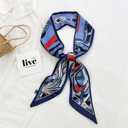 Women's Long Tie Hair Band Bag Straps Scarfs