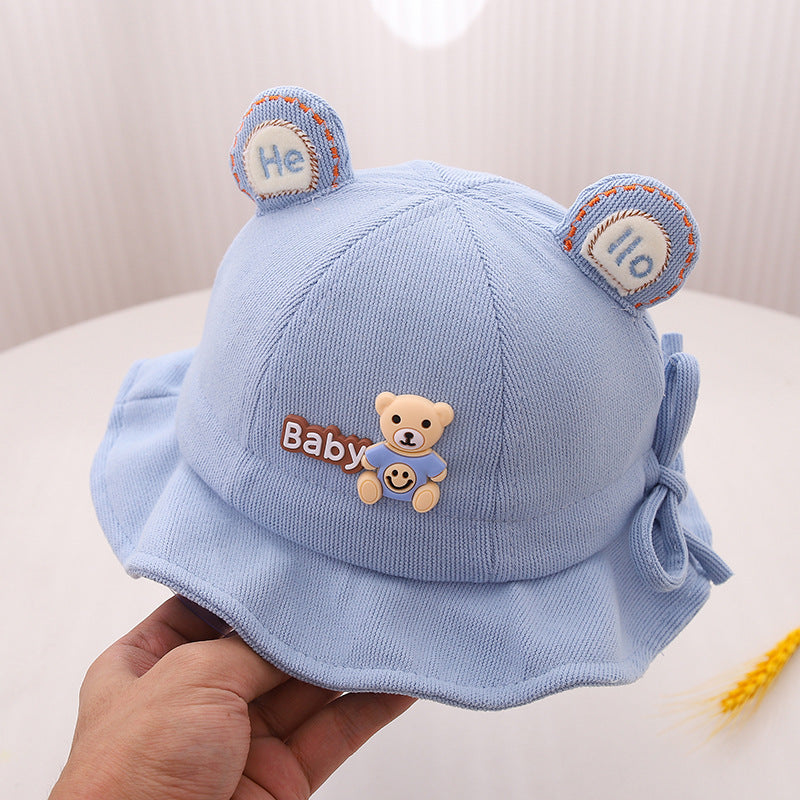 Spring Boys Bucket Cute Bear Adjustable Kids' Headwear