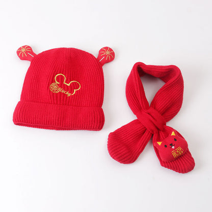 Children's Hat Winter Thickened Life Red Warm Kids' Headwear