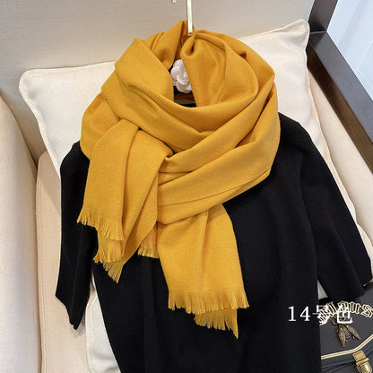 Women's Classic Pure Color Warm Keeping Fashion Scarfs