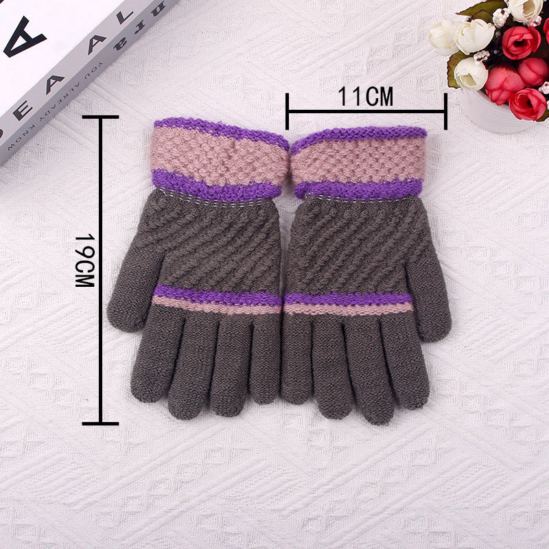 Women's & Men's Thickening Warm Cashmere Jacquard Outdoor Riding Gloves