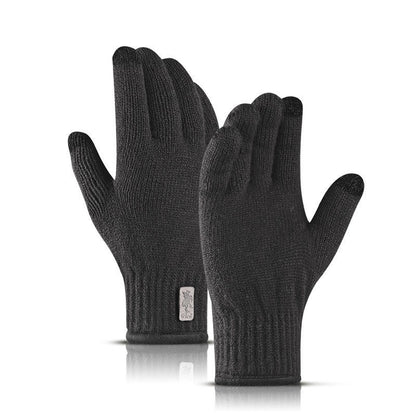 Men's Warm Double Layer Fleece-lined Mountain Climbing Gloves