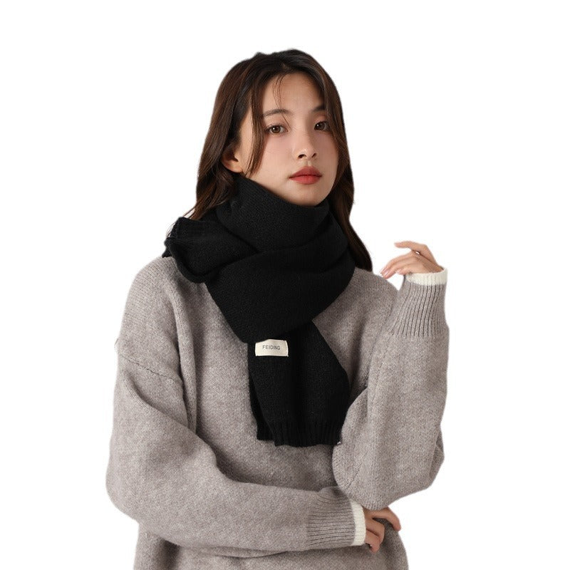 Women's Solid Color Winter Thickening Deer Plush Scarfs