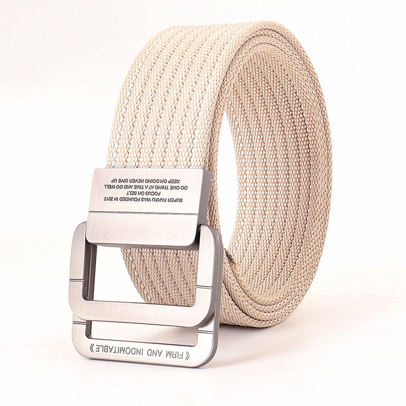 Men's Alloy Double Buckle Korean Weaving Nylon Belts