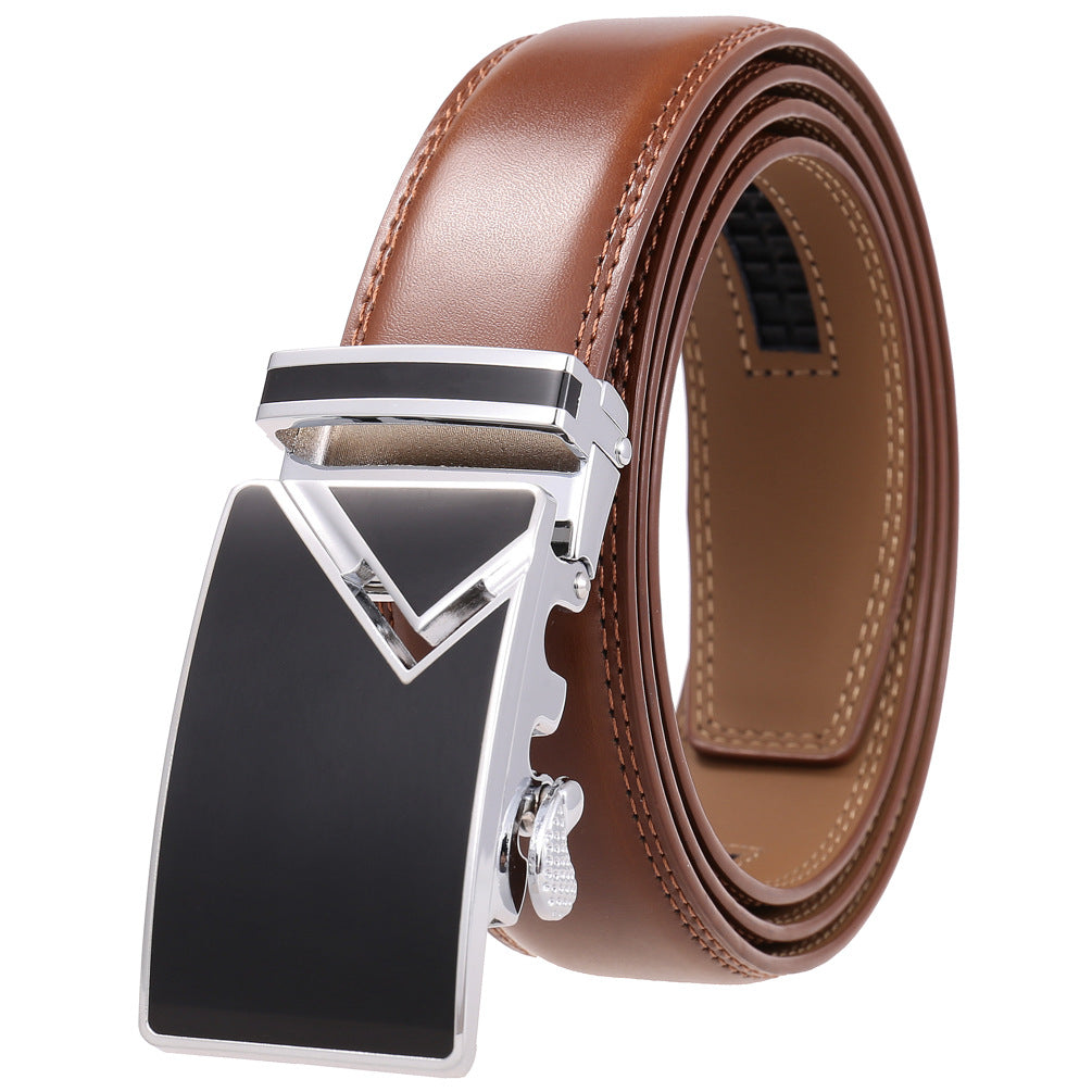 Men's Abrasive Buckle Leather Automatic Fashion Belts